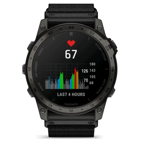Garmin Tactix 7 AMOLED Edition watch with black nylon and silicone strap 51 mm