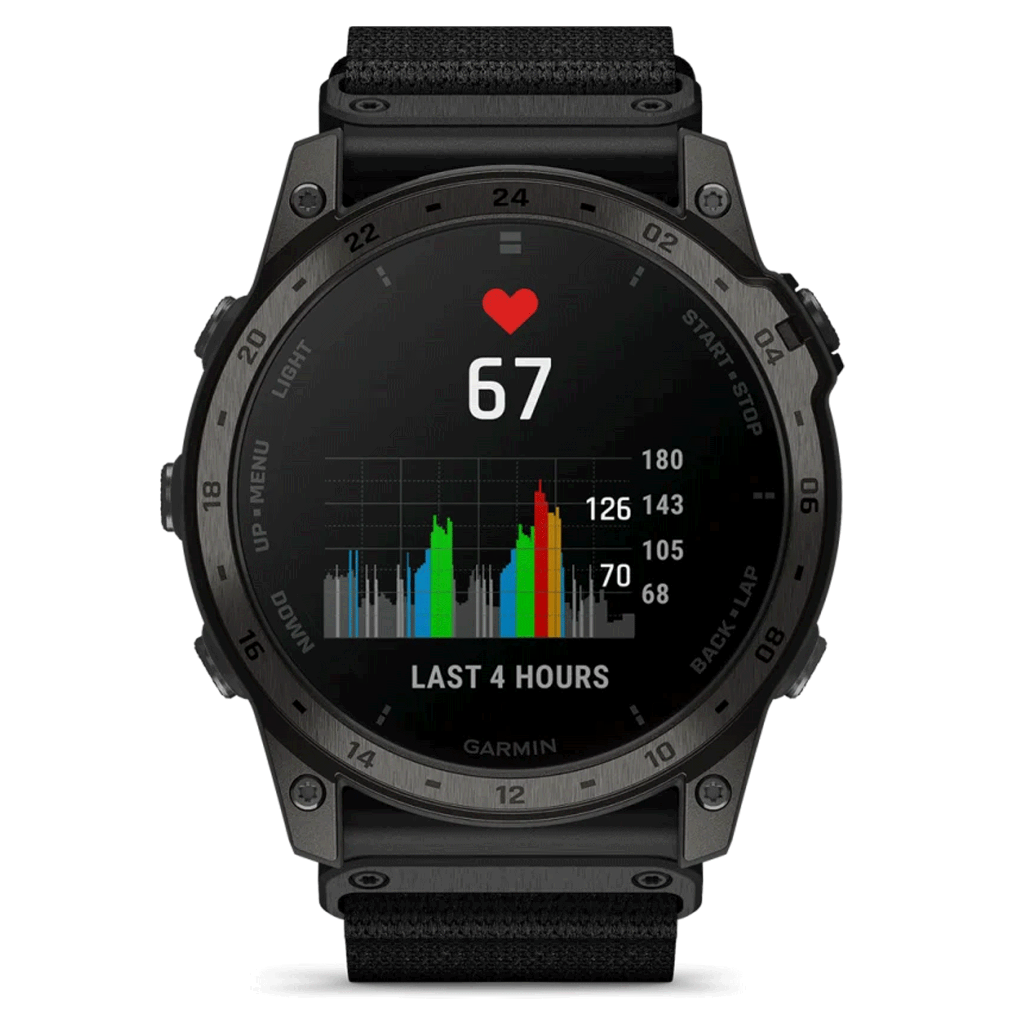 Garmin Tactix 7 AMOLED Edition watch with black nylon and silicone strap 51 mm