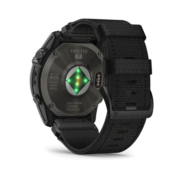 Garmin Tactix 7 AMOLED Edition watch with black nylon and silicone strap 51 mm