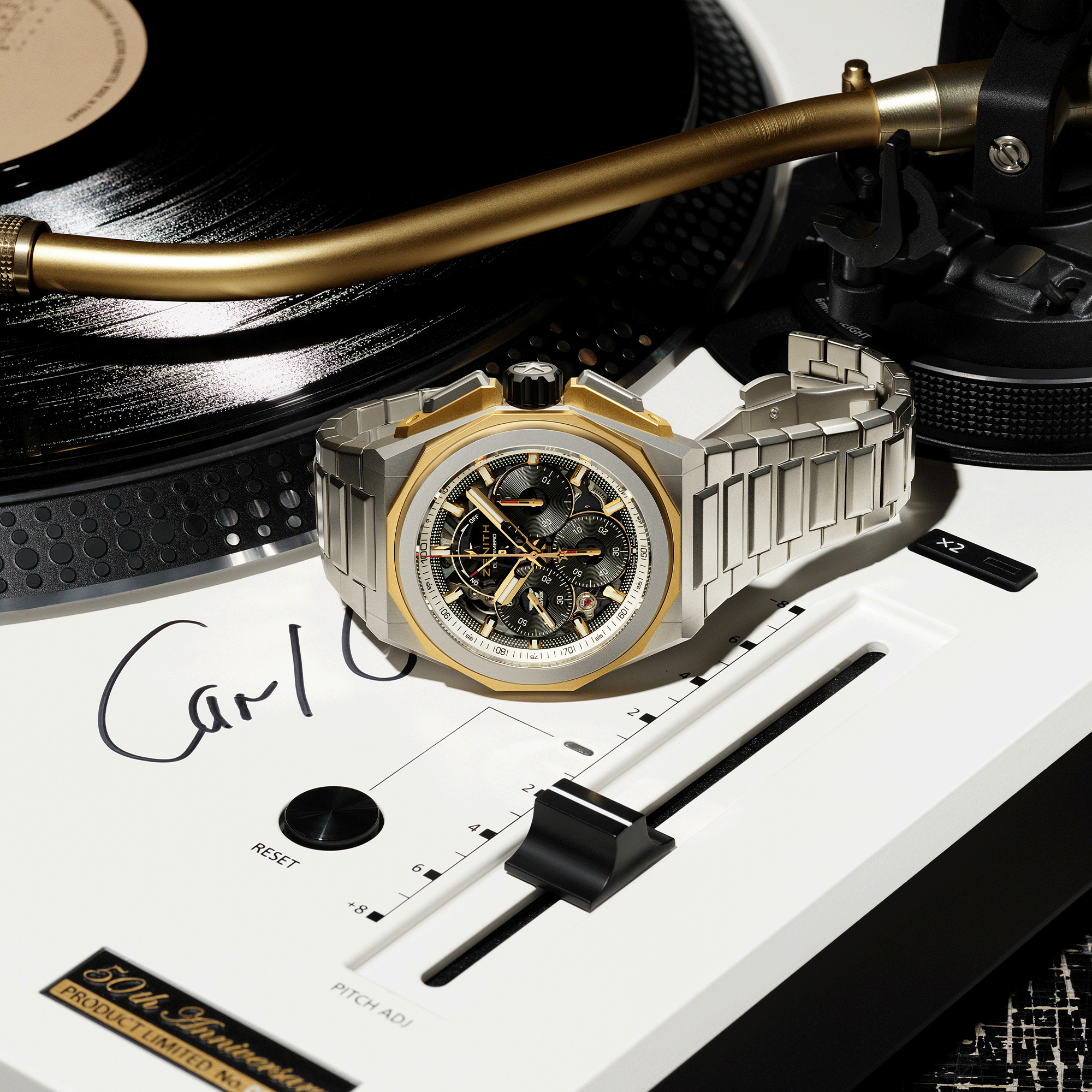 Montre Zenith Defy Extreme "Carl Cox" automatique cadran squelette bracelet acier 45 mm