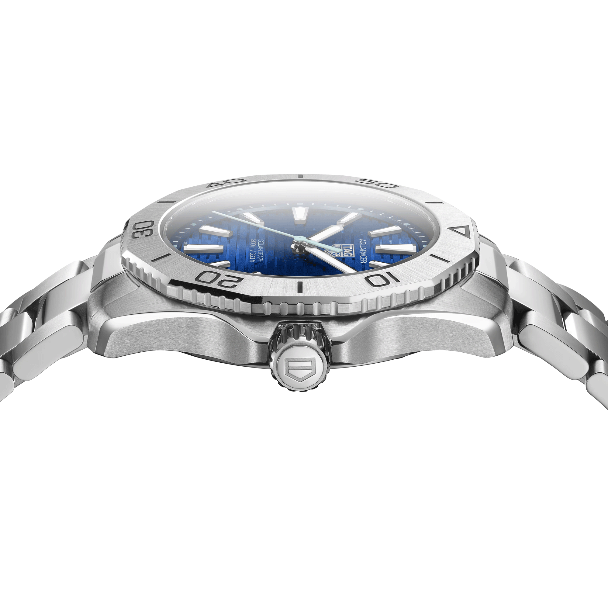 Montre TAG Heuer Aquaracer Professional 200 Solargraph quartz cadran bleu bracelet acier 40 mm WBP1113.BA0000