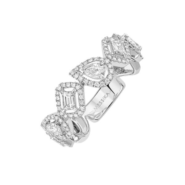 Alliance Messika My Twin en or blanc et diamants