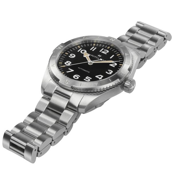 Hamilton Khaki Field Expedition automatic watch black dial steel bracelet 41 mm