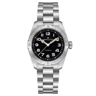 Montre Hamilton Khaki Field Expedition automatique cadran noir bracelet acier 37 mm H70225130