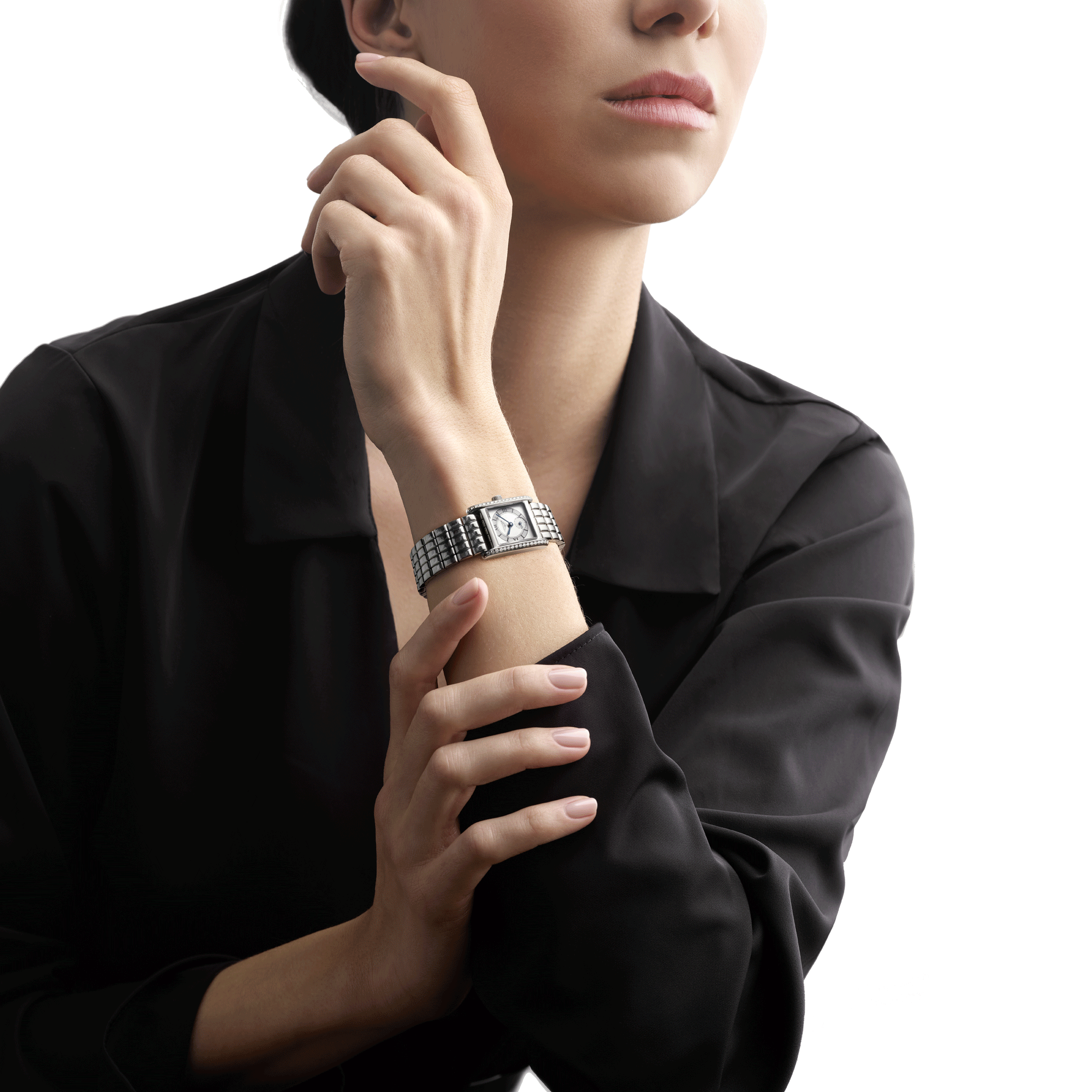 Montre Longines Mini DolceVita Diamants quartz cadran argent soleillé bracelet acier 21,5 x 29 mm L5.200.0.75.6