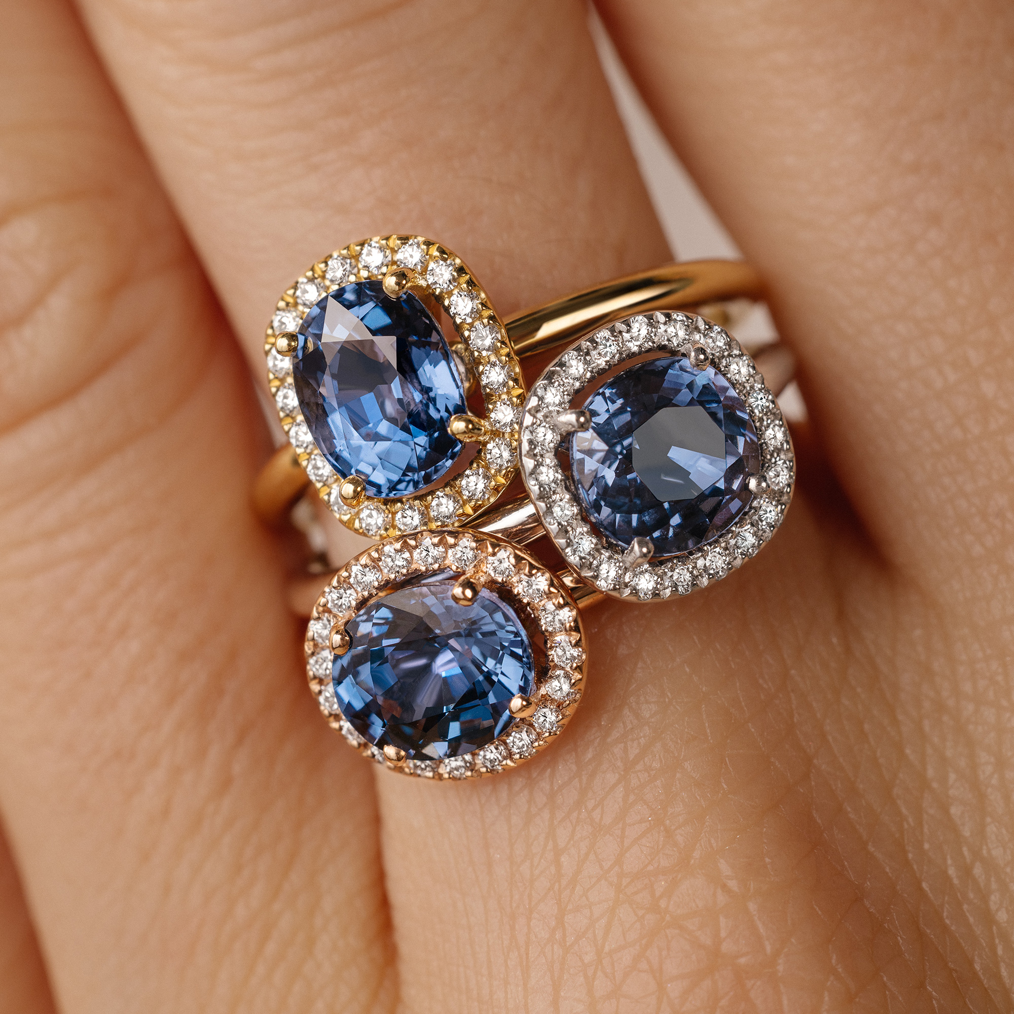 Bague Lepage Eleanor en or rose, spinelle et diamants