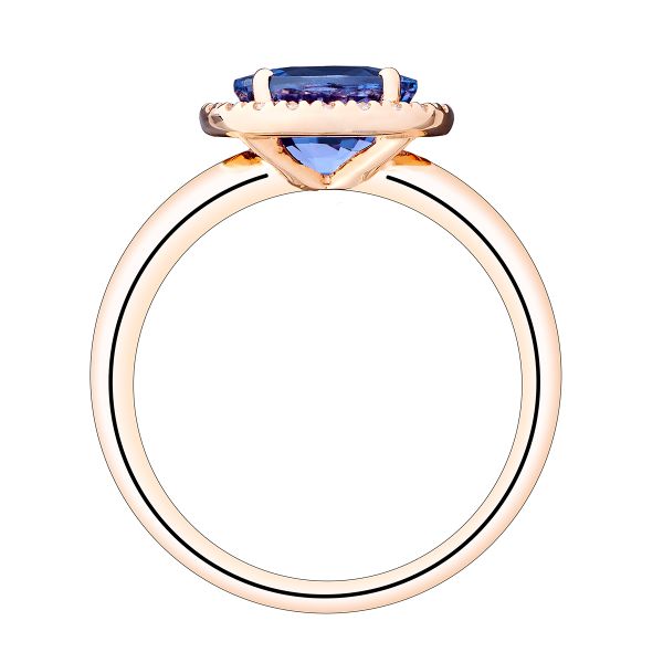 Bague Lepage Eleanor en or rose, spinelle et diamants
