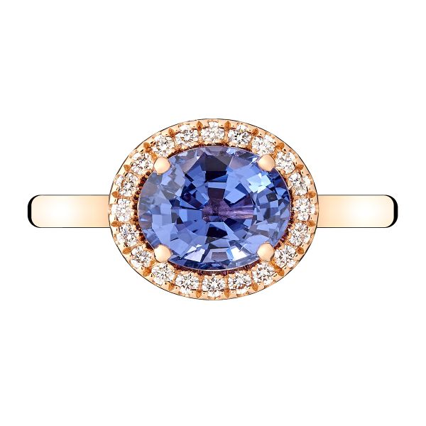 Bague Lepage Eleanor en or rose, spinelle et diamants