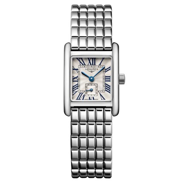 Longines Mini DolceVita quartz watch silver flinqué dial stainless steel bracelet 21,5 x 29 mm L5.200.4.71.6