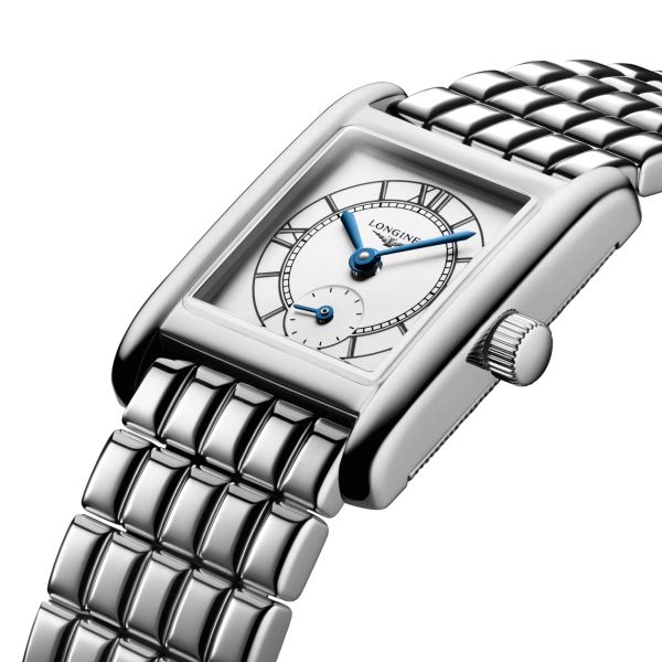 Longines Mini DolceVita quartz watch silver dial stainless steel bracelet 21,5 x 29 mm L5.200.4.75.6