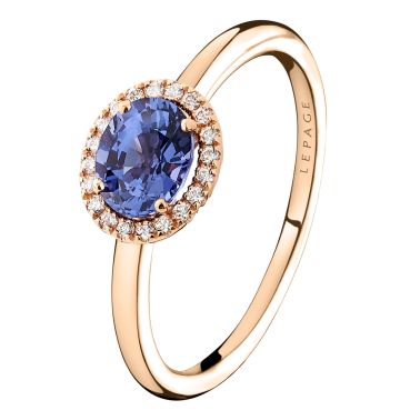 Bague Lepage Eleanor en or rose, spinelle et diamants