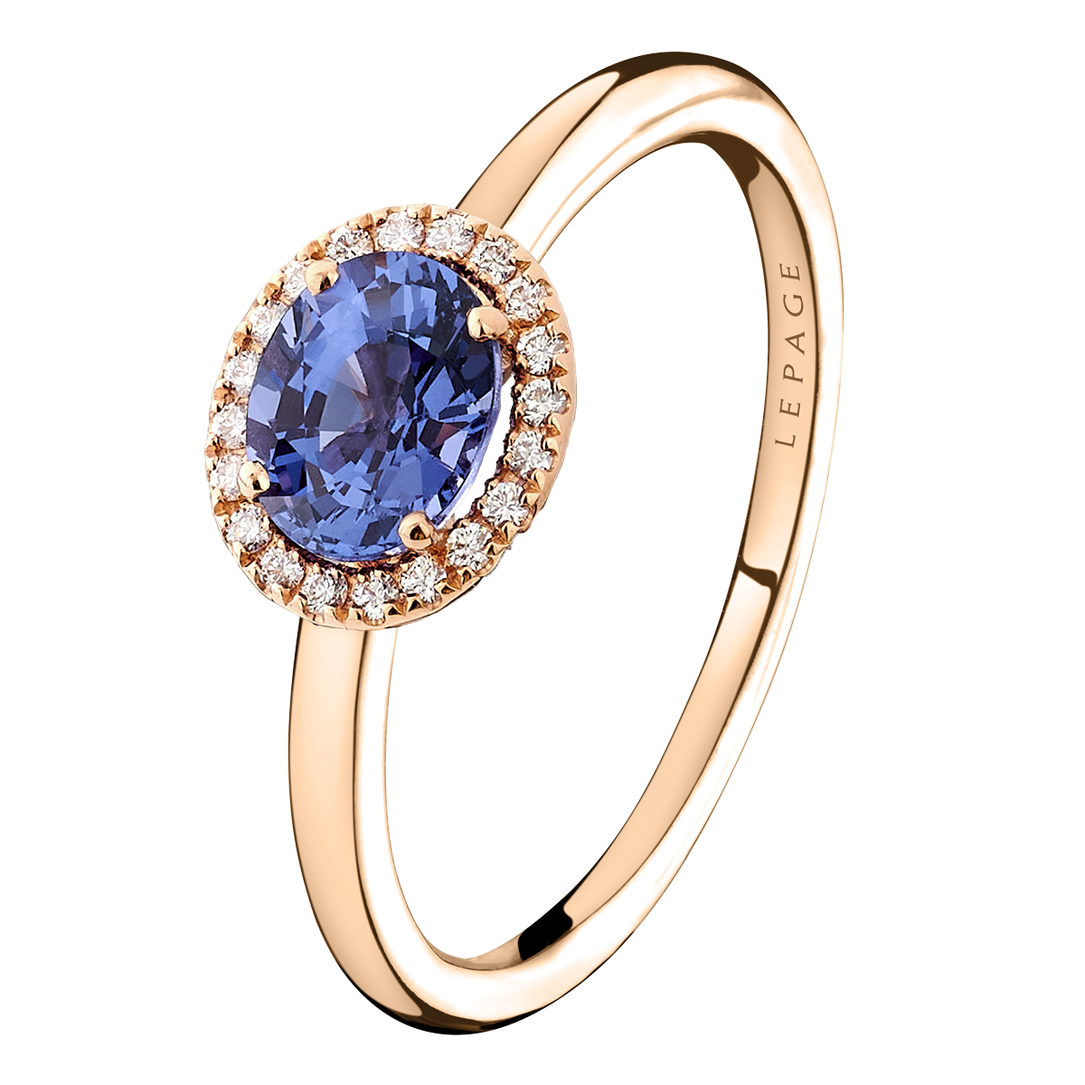 Bague Lepage Eleanor en or rose, spinelle et diamants