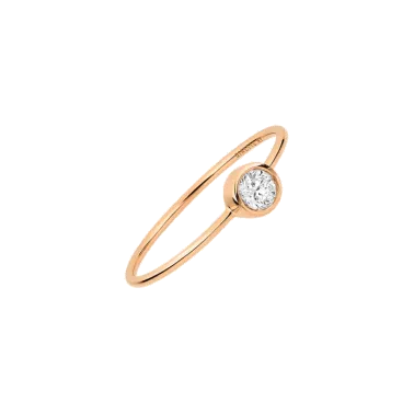 Bague Ginette NY Lonely Diamonds large en or rose