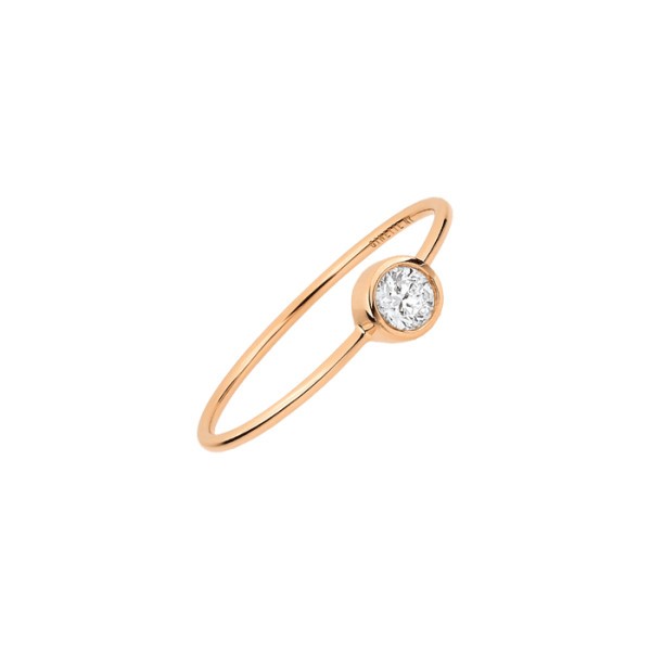 Bague Ginette NY Lonely Diamonds large en or rose