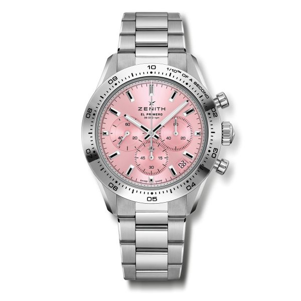 Montre Zenith Chronomaster Sport Pink automatique cadran rose bracelet acier 41 mm