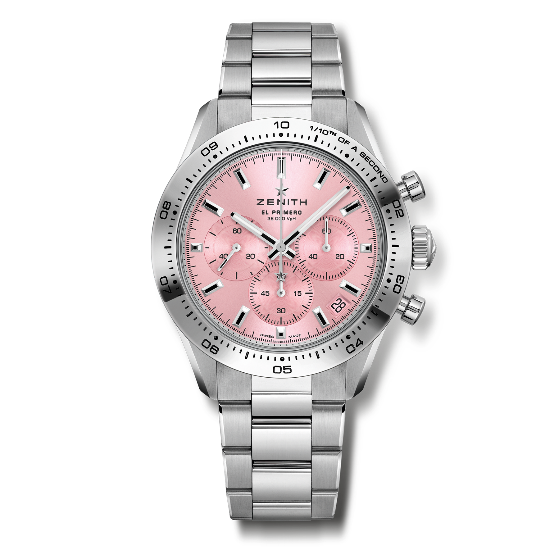 Zenith Chronomaster Sport Pink automatic pink dial steel bracelet 41 mm