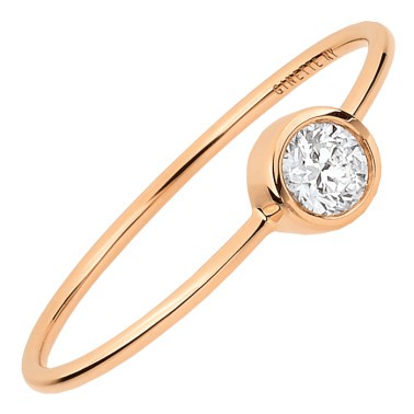 Bague Ginette NY Lonely Diamonds large en or rose
