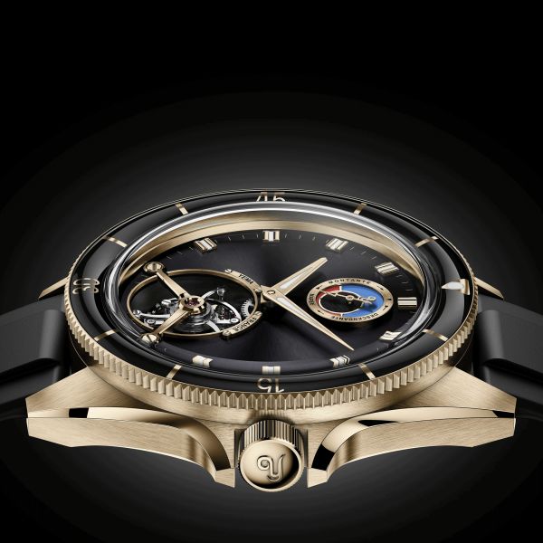 Montre Yema Yachtingraf Tourbillon Mareographe Bronze 75ème anniversaire 42,5 mm 37.33.66.ZN.U6