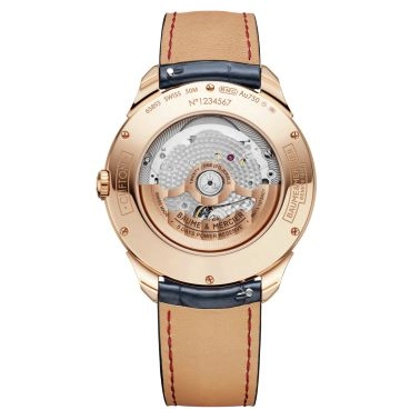 Montre Baume et Mercier Clifon Or Rose Phases de Lune automatique 42 mm 10656