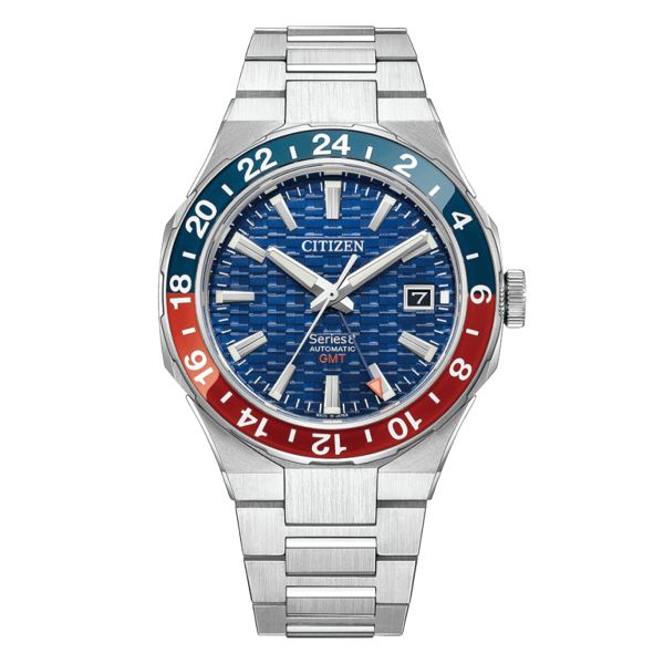 Montre Citizen Serie 8 880 GMT automatique cadran bleu bracelet acier 41 mm
