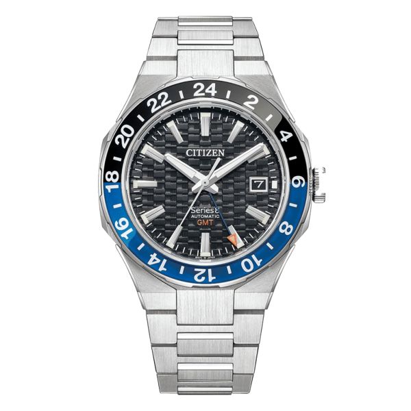 Citizen Serie 8 880 GMT automatic watch black dial steel bracelet 41 mm