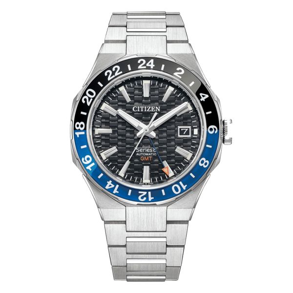 Montre Citizen Serie 8 880 GMT automatique cadran noir bracelet acier 41 mm