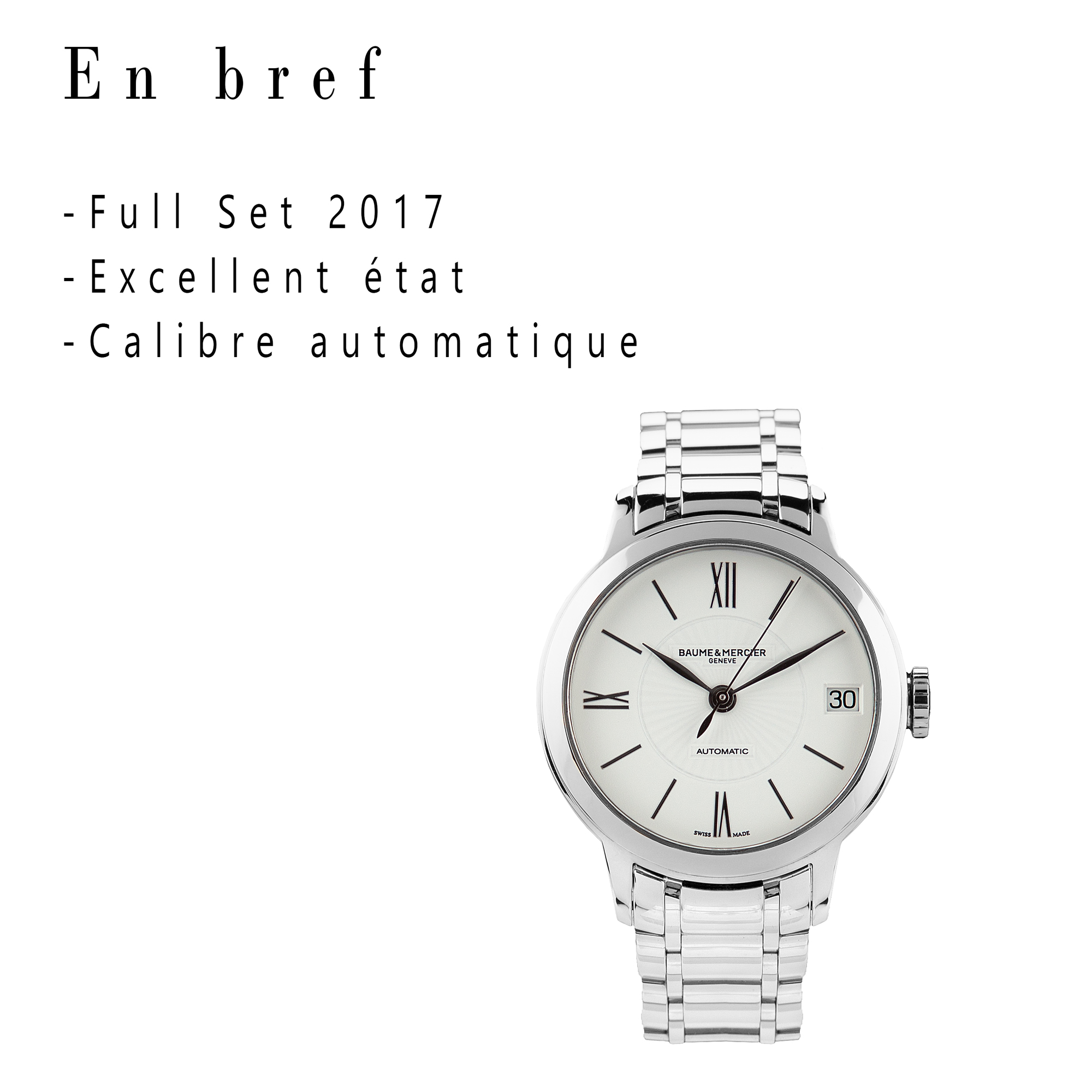 Montre Baume & Mercier Classima quartz 31 mm Full Set 2017