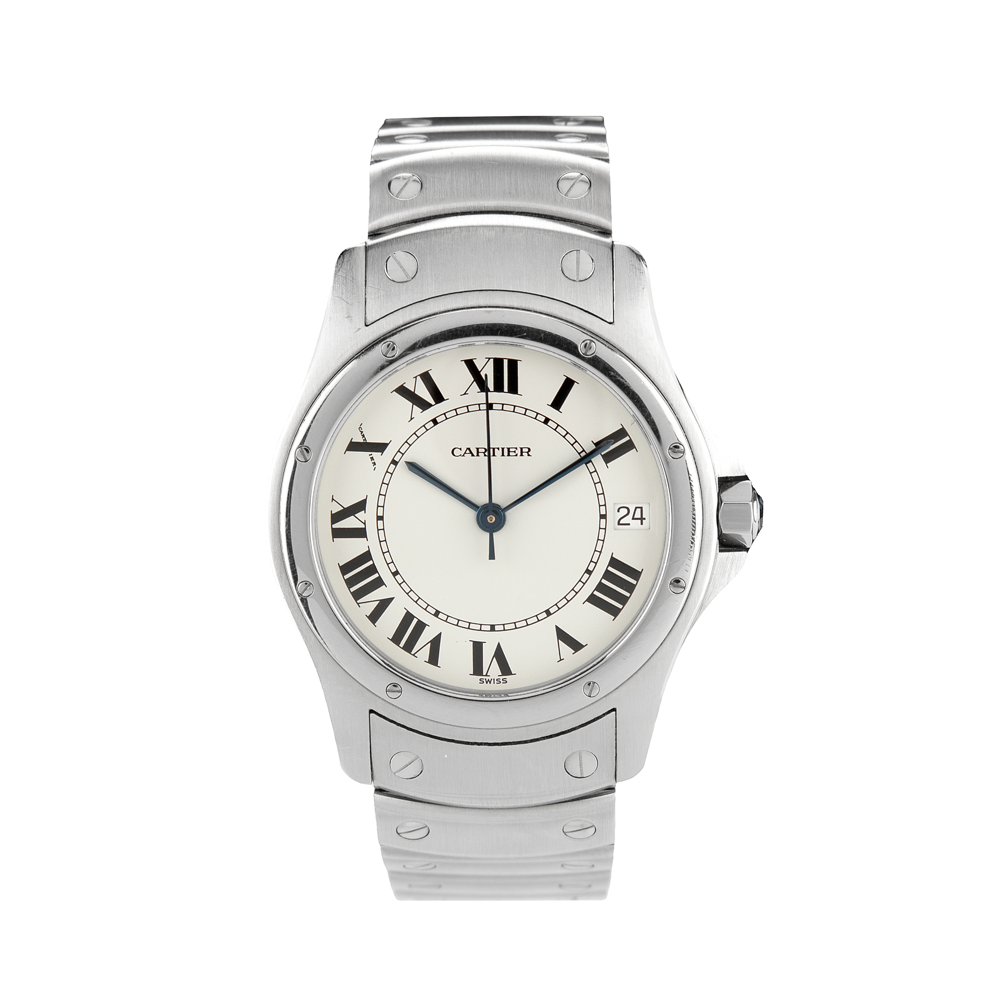 Pre Owned Cartier Santos Ronde automatic 1920 1 Lepage