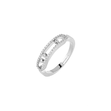 Bague Messika Baby Move Pavée en or blanc et diamants - Soldat_PL