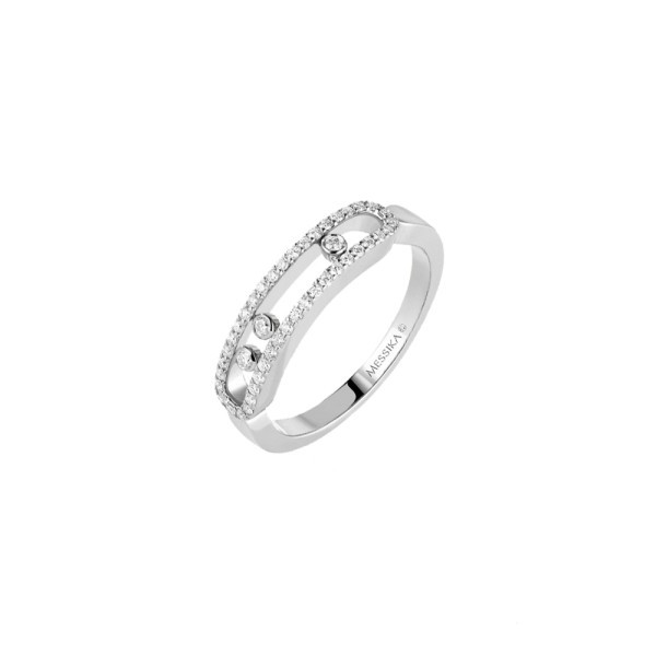 Bague Messika Baby Move Pavée en or blanc et diamants