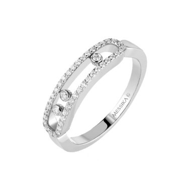 Bague Messika Baby Move Pavée en or blanc et diamants