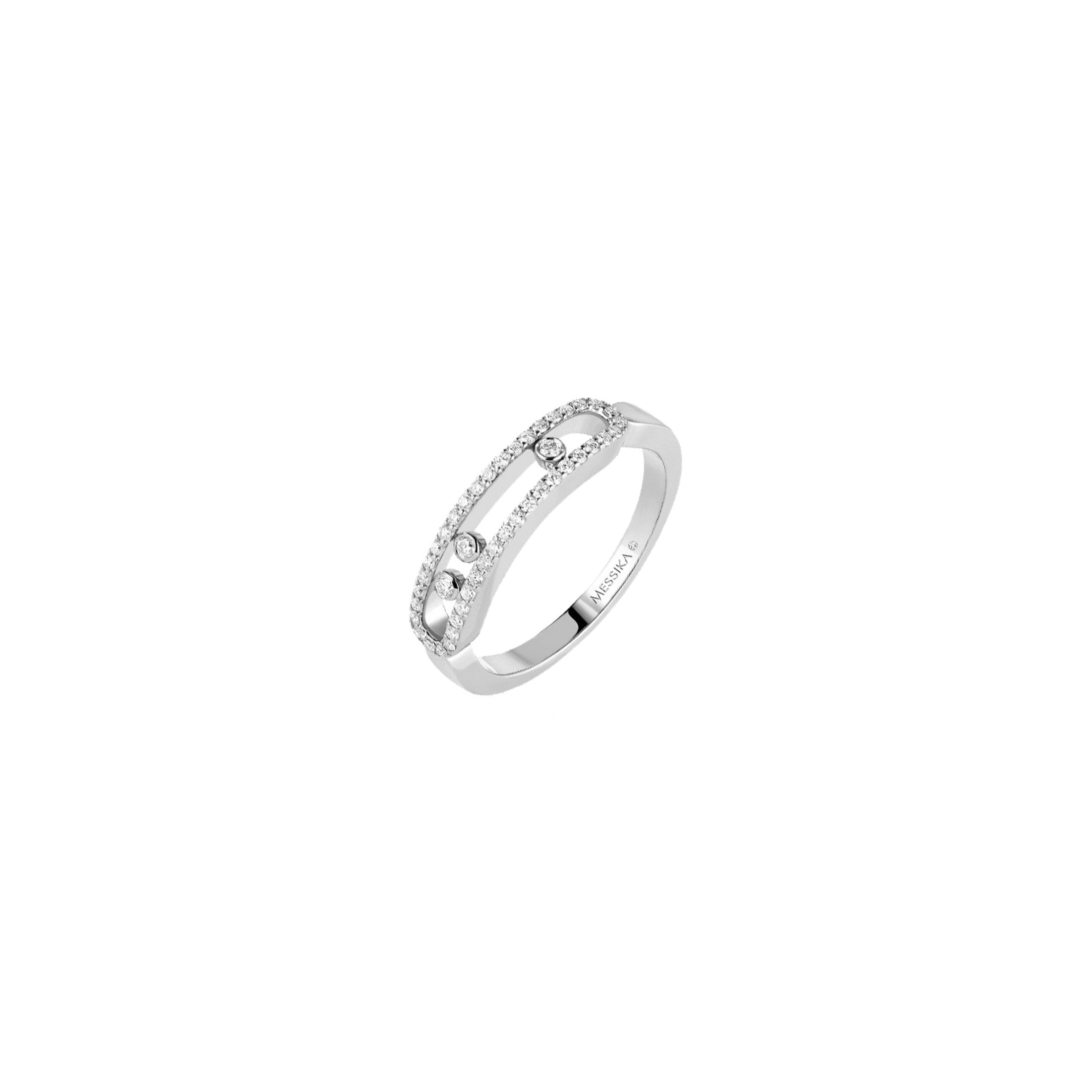 Messika Baby Move Ring White gold pavé and diamonds 4683G Lepage