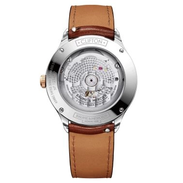 Montre Baume et Mercier Clifton Baumatic COSC automatique cadran chocolat bracelet cuir marron 40 mm 10713