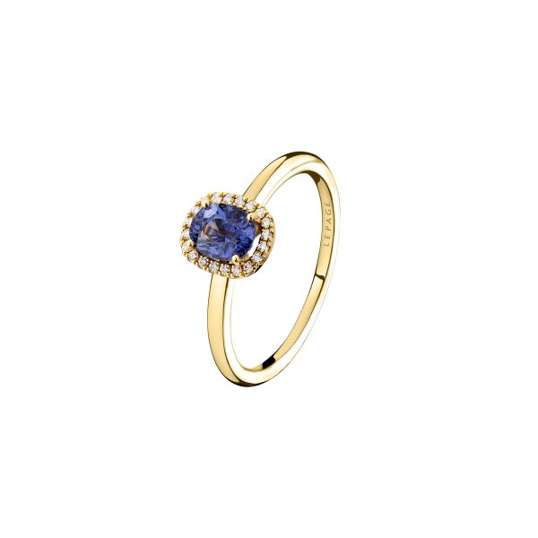 Lepage Antoinette Ring in yellow gold, spinel and diamonds