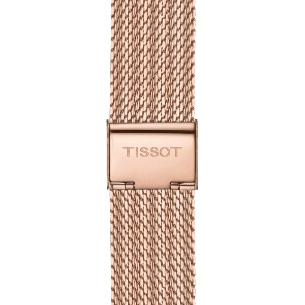 Montre Tissot T-Classic pr 100 Sport Chic Lady Chronograph quartz PVD or rose cadran nacre bracelet mesh acier 36 mm T101.917.33