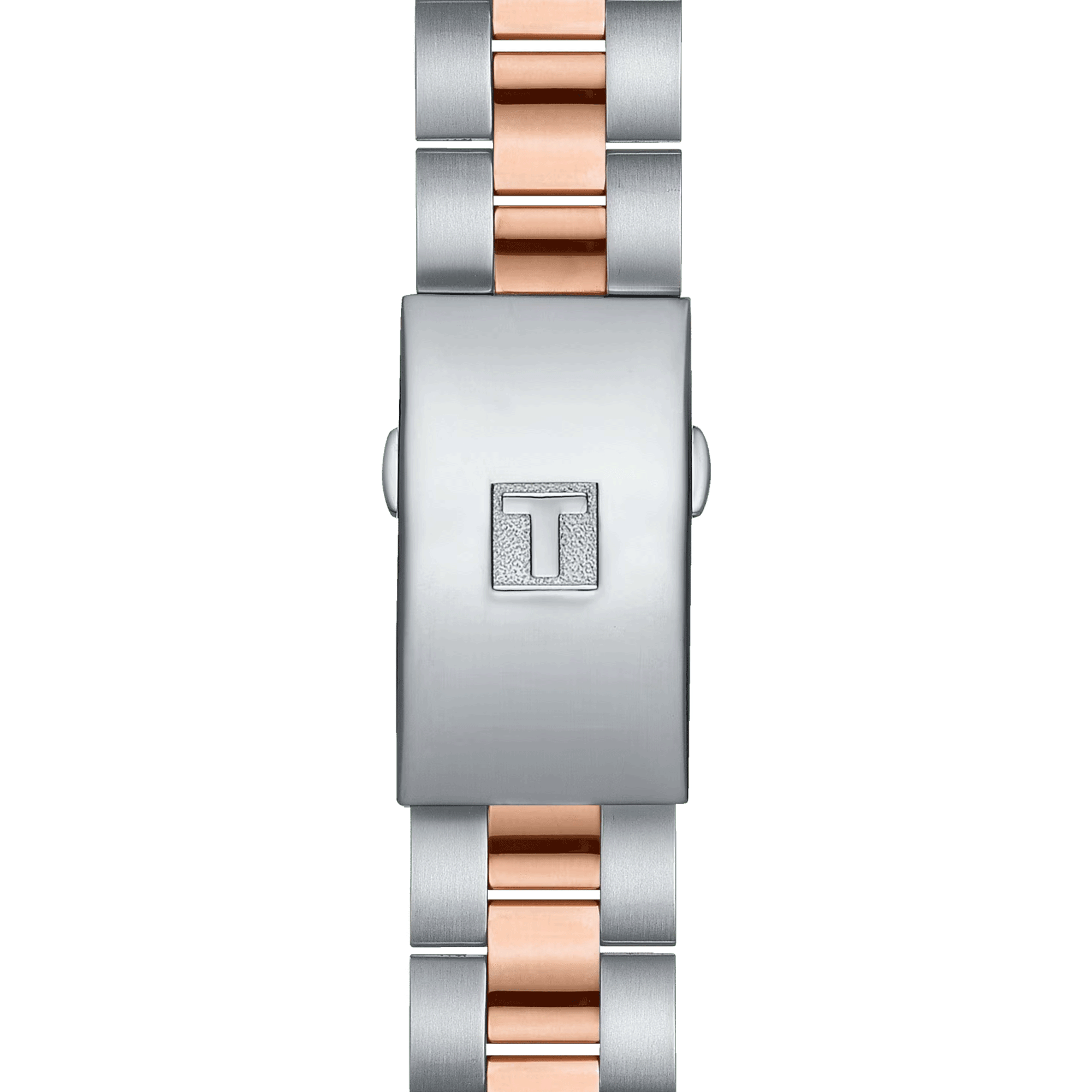 Montre Tissot T-Classic PR 100 Sport Chic Chronograph bicolore cadran nacre et diamants bracelet acier 38 mm T101.917.22.116.00