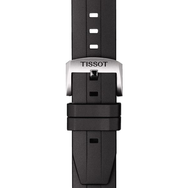 Montre Tissot T-Sport Seastar 1000 Powermatic 80 cadran bleu bracelet caoutchouc noir 43 mm T120.407.17.041.00