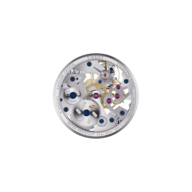 Tissot T-Complication Squelette mechanical watch with black leather strap 43 mm