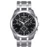 Montre Tissot T-Classic Couturier quartz chronographe cadran noir bracelet acier 41 mm T035.617.11.051.00