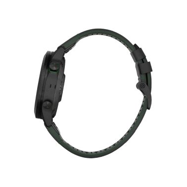 Garmin Marq Gen 2 Golfer Carbon Edition sapphire carbon and titanium watch black leather strap 46 mm