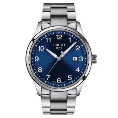 Montre Tissot T-Sport Gent XL quartz cadran bleu bracelet acier 42 mm T116.410.11.047.00