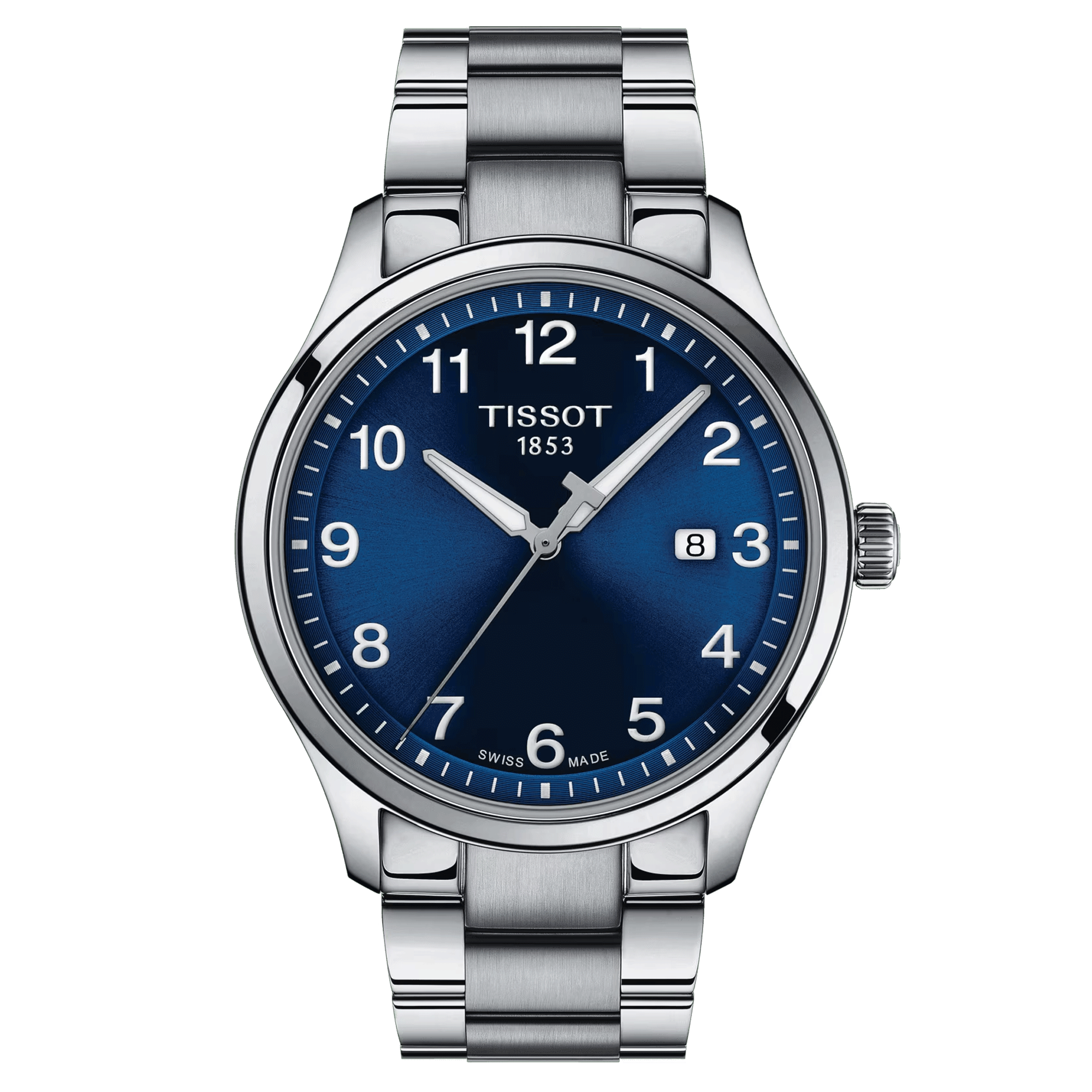Montre Tissot T-Sport Gent XL quartz cadran bleu bracelet acier 42 mm T116.410.11.047.00