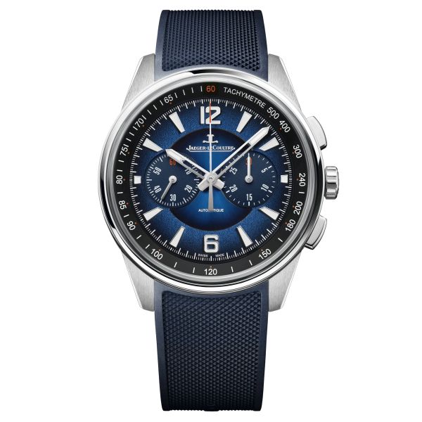 Jaeger-LeCoultre Polaris Chronograph automatic watch blue dial steel bracelet 42 mm Q9028181