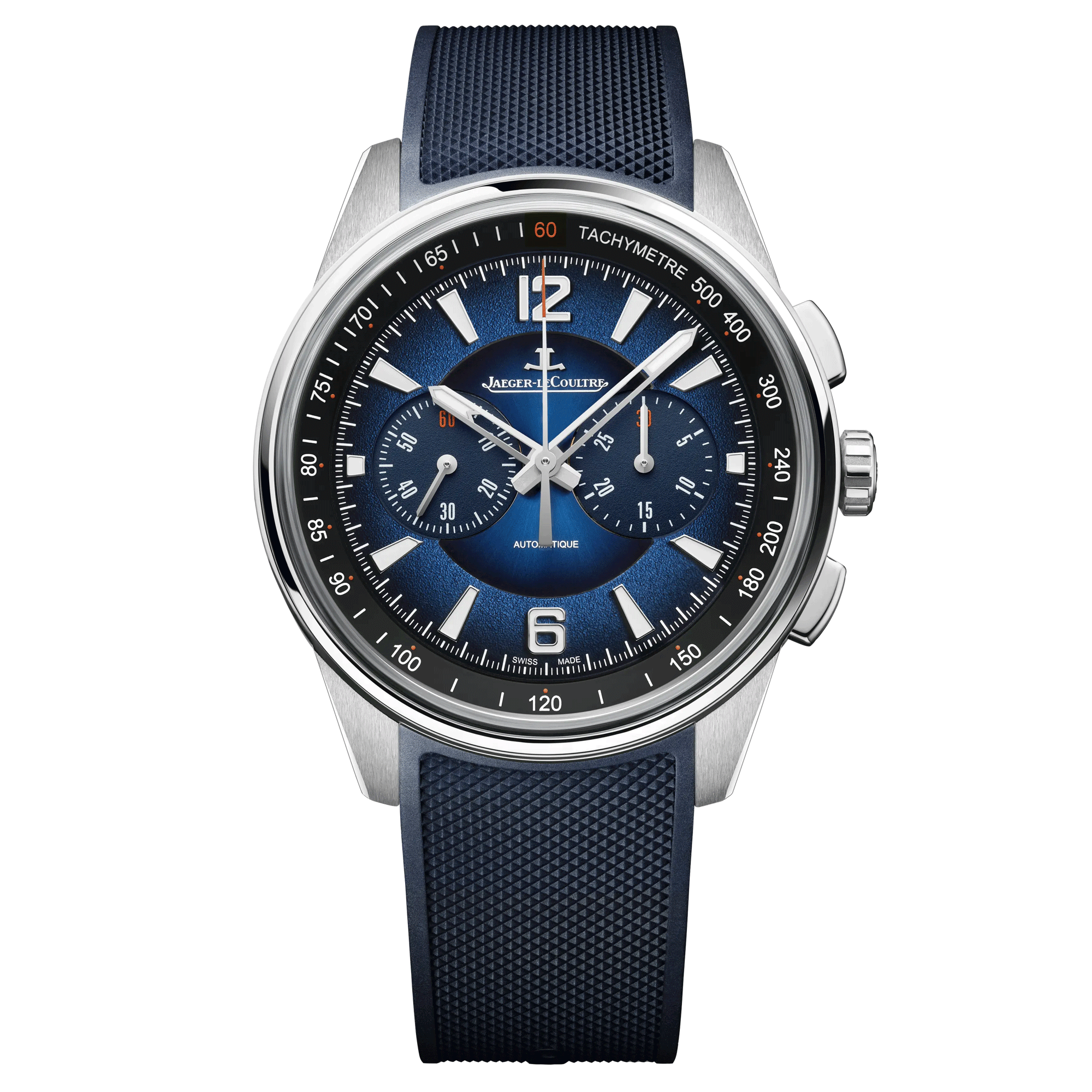 Jaeger-LeCoultre Polaris Chronograph automatic watch blue dial steel bracelet 42 mm Q9028181