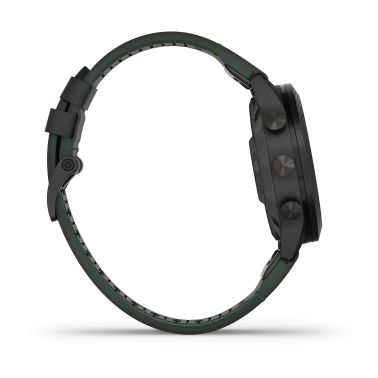 Garmin Marq Gen 2 Golfer Carbon Edition sapphire carbon and titanium watch black leather strap 46 mm