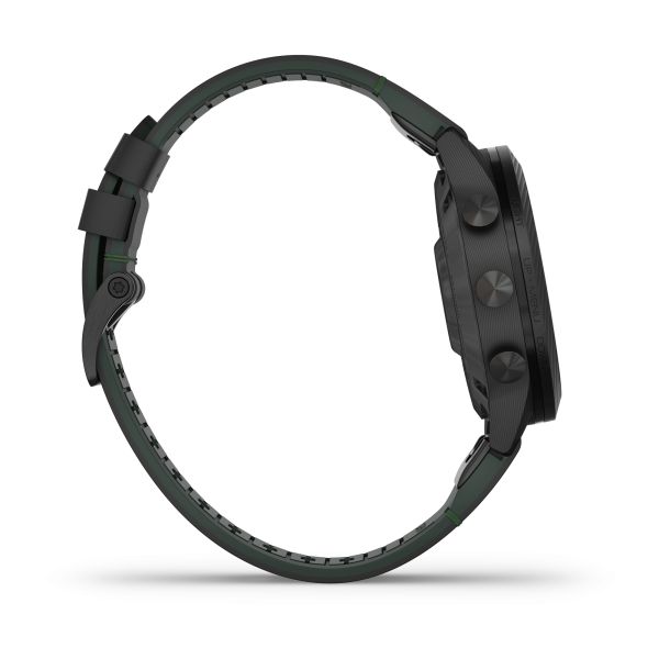 Garmin Marq Gen 2 Golfer Carbon Edition sapphire carbon and titanium watch black leather strap 46 mm