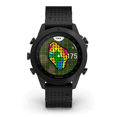 Garmin Marq Gen 2 Golfer Carbon Edition sapphire carbon and titanium watch black leather strap 46 mm