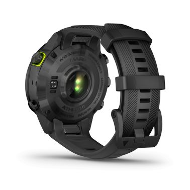 Garmin Marq Gen 2 Athlete Carbon Edition sapphire carbon and titanium watch with black rubber strap 46 mm