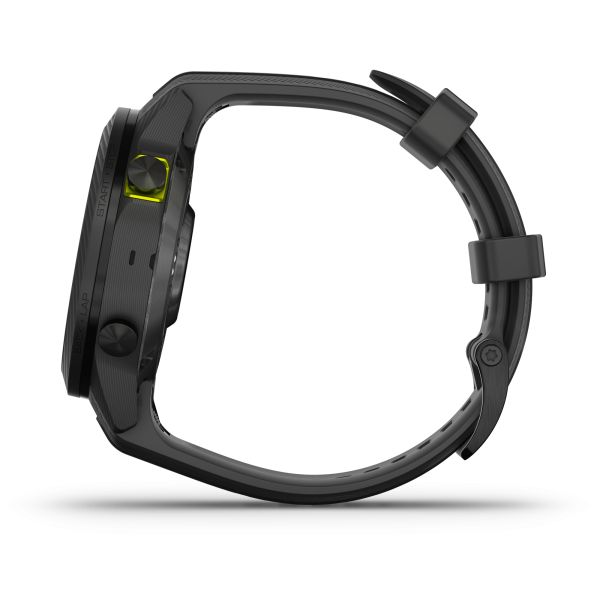 Garmin Marq Gen 2 Athlete Carbon Edition sapphire carbon and titanium watch with black rubber strap 46 mm