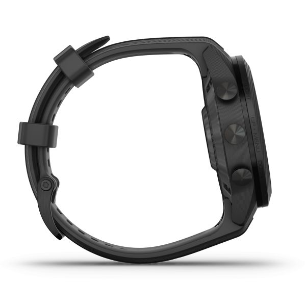 Garmin Marq Gen 2 Athlete Carbon Edition sapphire carbon and titanium watch with black rubber strap 46 mm